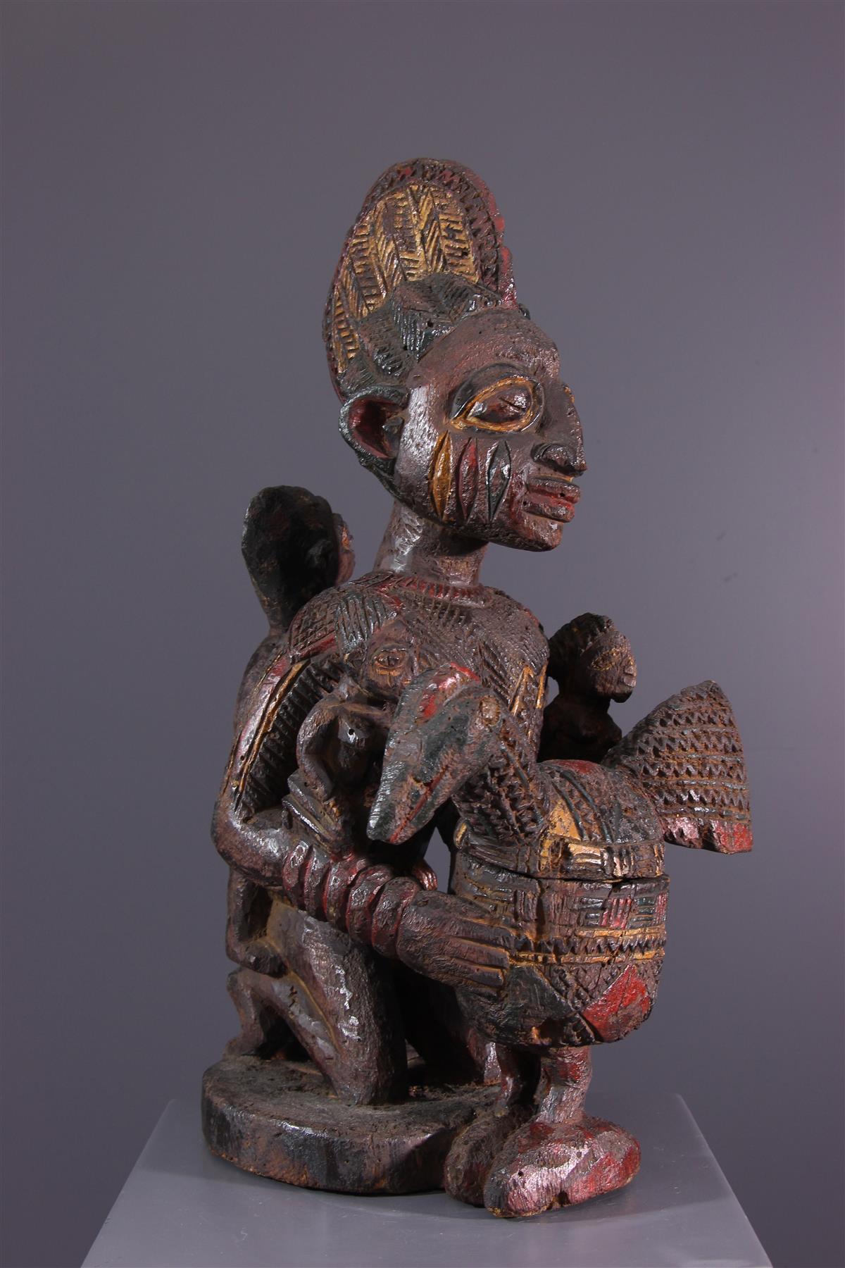 Porteuse de coupe Yoruba (10200) Statues africaines Yoruba