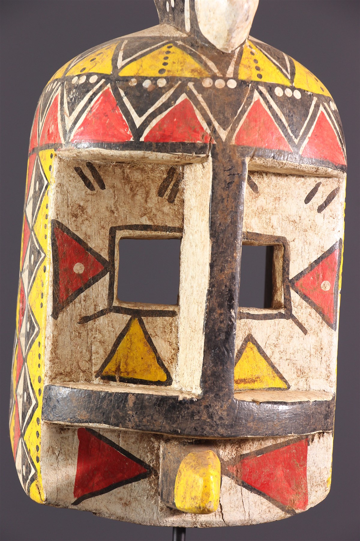 Masque Africain Artisanal En Bois - 2 Singes Et Oiseau - Sculpture Faite Main