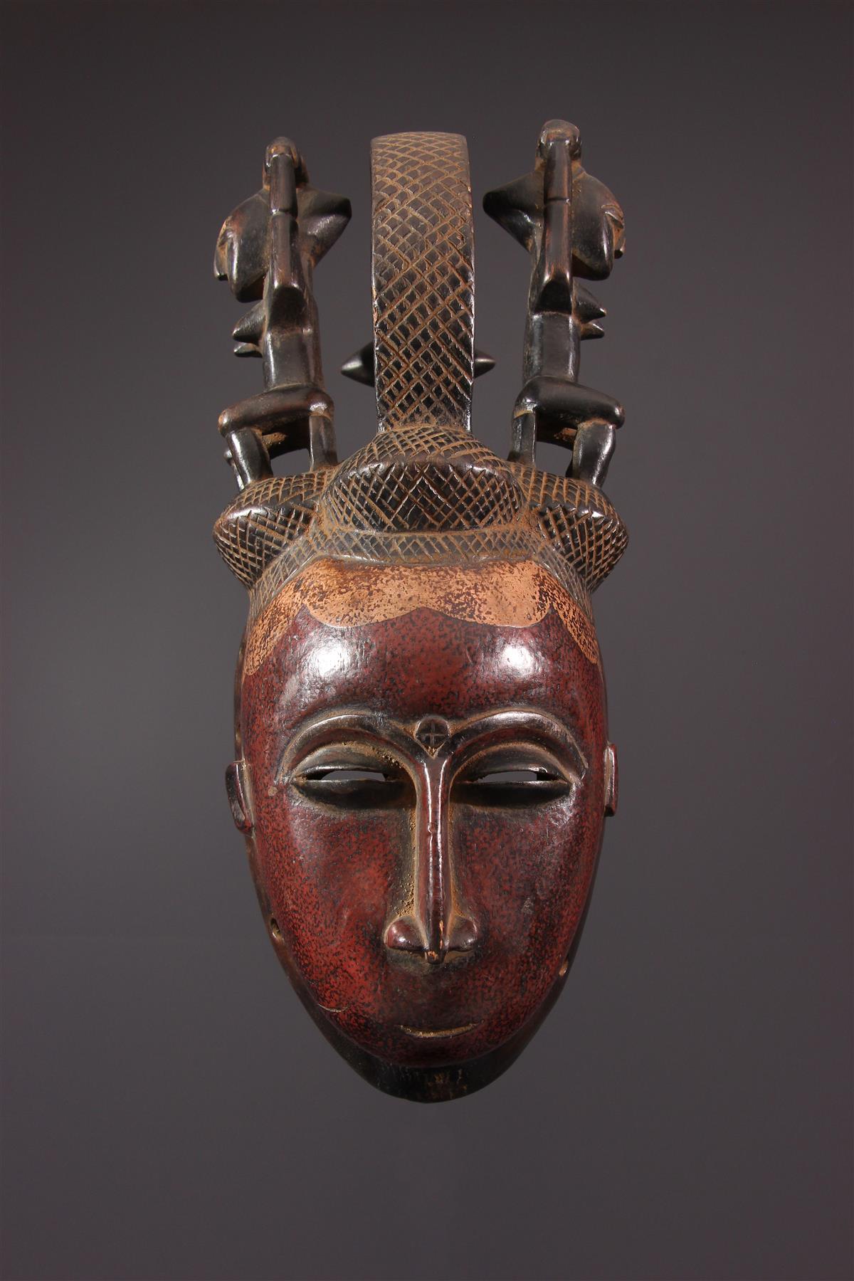 Masque Africain Baoulé Ancien - Art Tribal Côte D'Ivoire - Bois Sculpté - Pièce Authentique
