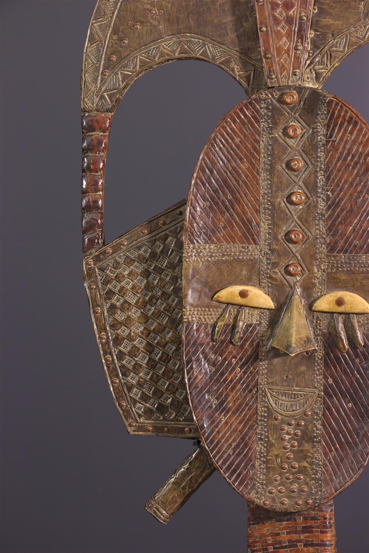 Reliquaire Africain Ancien Style Kota, Bois Et Laiton, Fait Main - Old African Reliquary