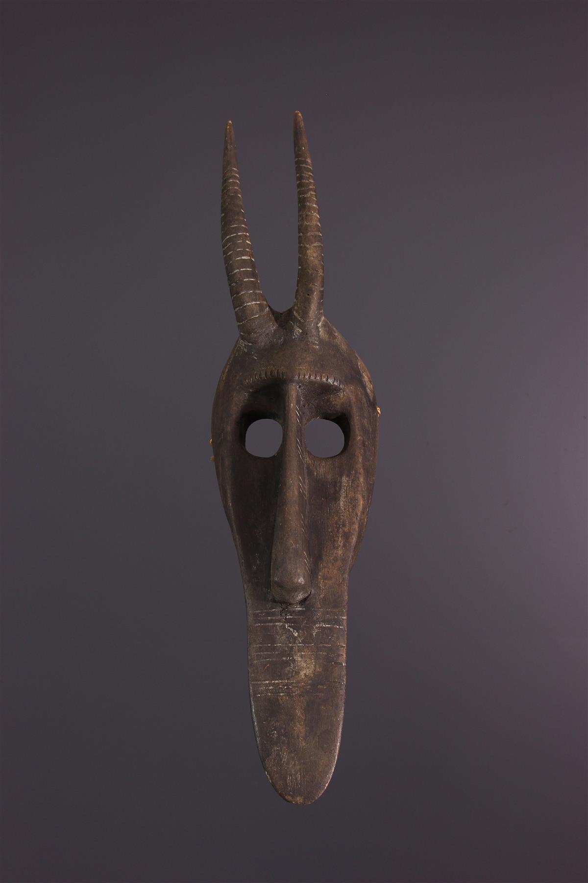Masque Africain Bamana Malie - Bois Sculpté - Mali - 32 Cm