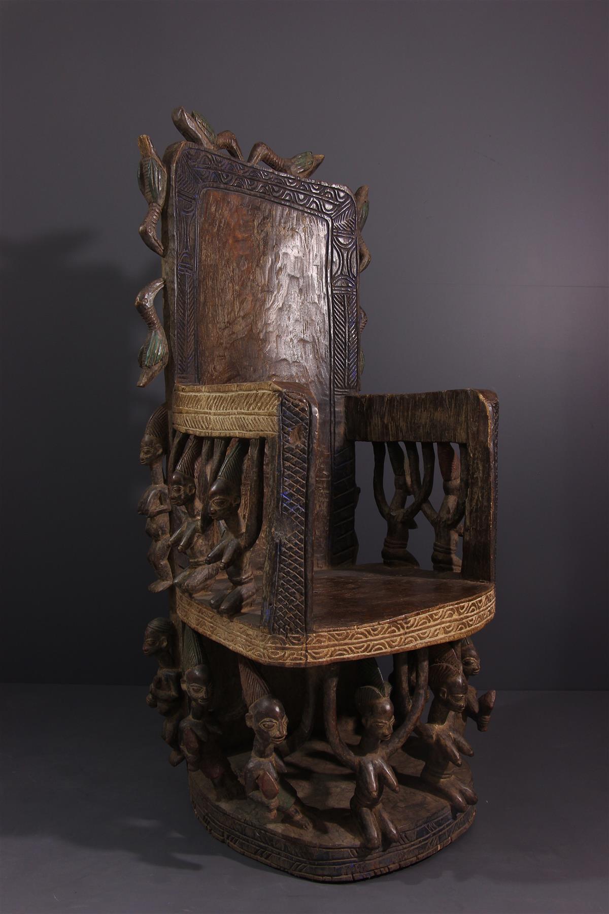 Trône Yoruba (14739) - Chaise, siège à palabres, trône, tabouret