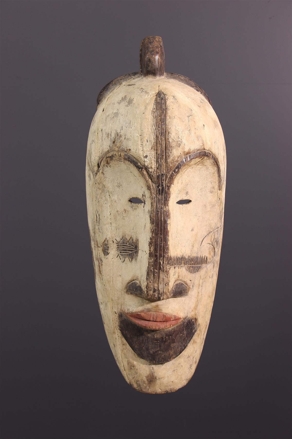 Masque Africain Fang Ngil - Gabon - Bois Sculpté - Art Tribal Original - 1990