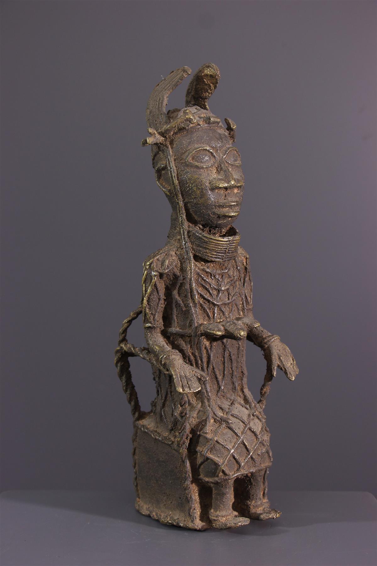 Art Premier Masque Diminutif Culture Akan En Bronze Et Cuivr