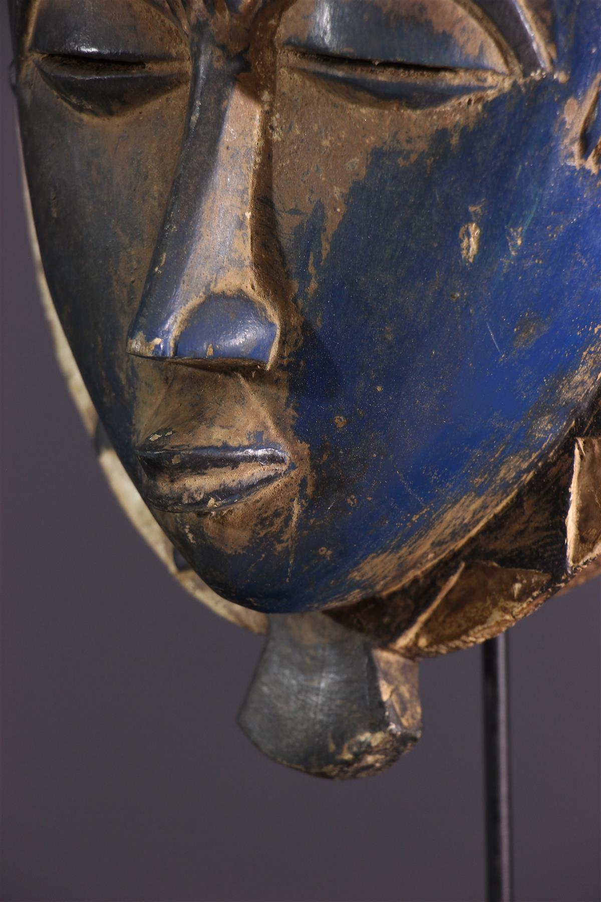Masque Africain Yaure (Yahouré) En Bois - Origine Afrique, Années 1970 (Original)