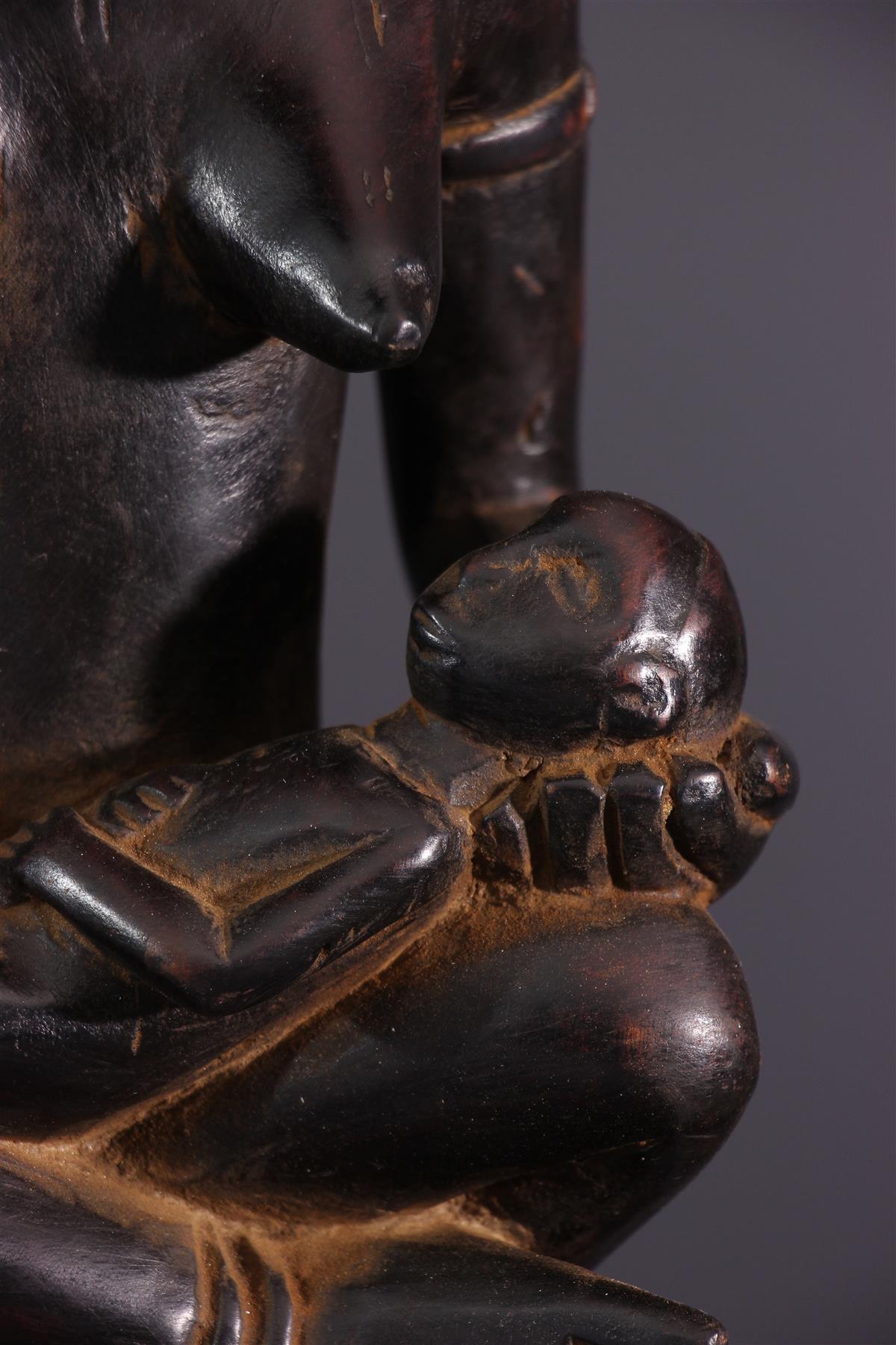 Statuette Africaine Kongo Maternité - Fétiche RD Congo Art Africain - 17488