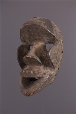 ART AFRICAIN :ANCIENNE STATUETTE CUILLERE FOURCHETTE MASQUE DAN 1980 bois