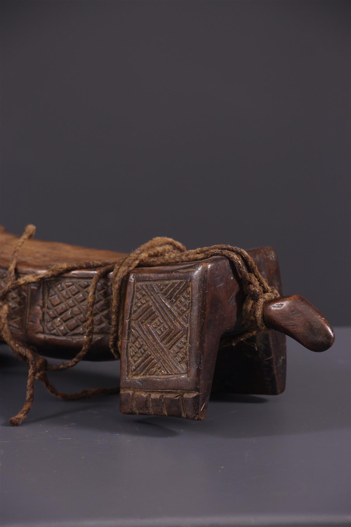 Appuie-tête Africain Ancien - Art Ethnographique, Bois Sculpté à La Main, Origine Éthiopie