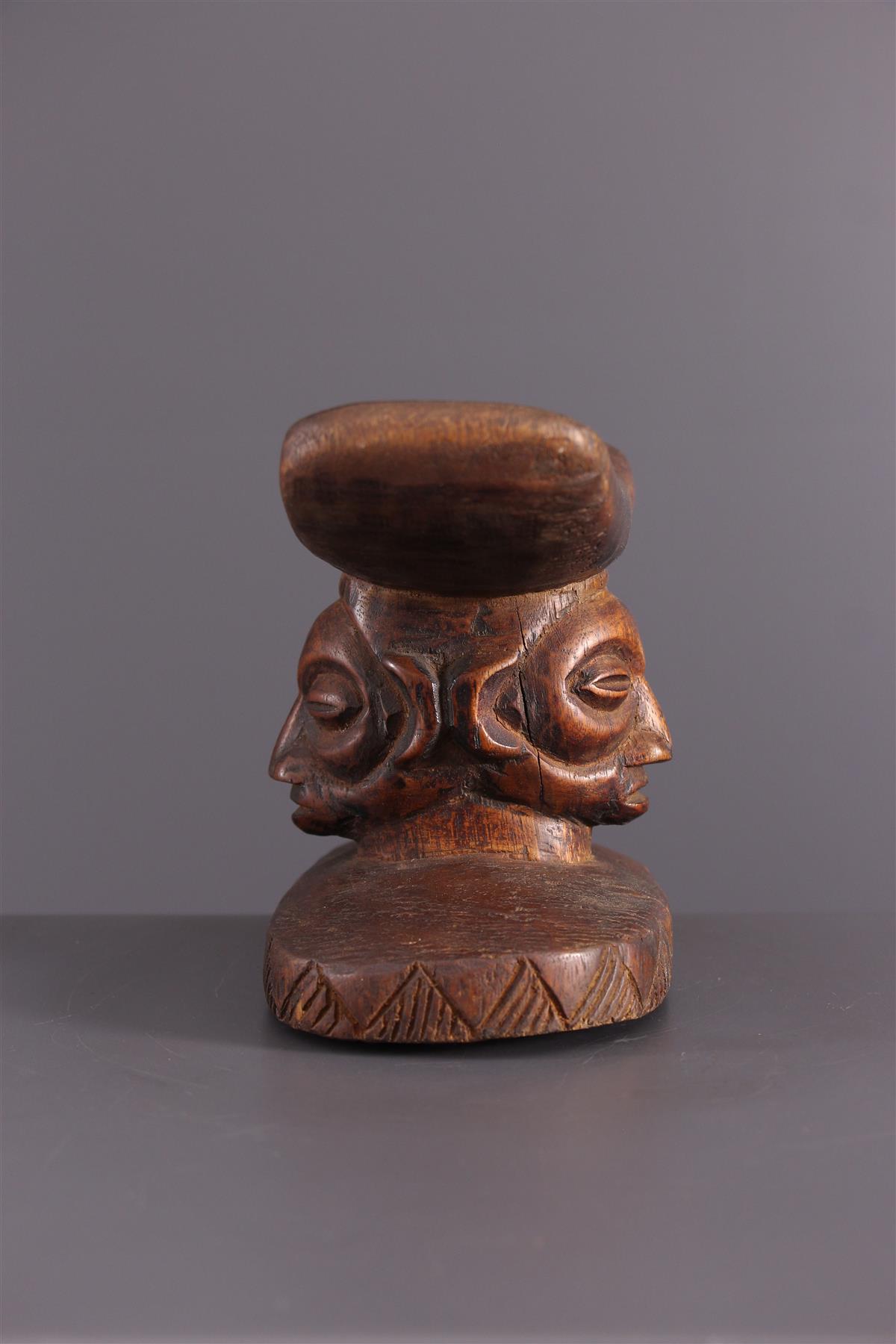 Repose Nuque Tête Art Africain Bois