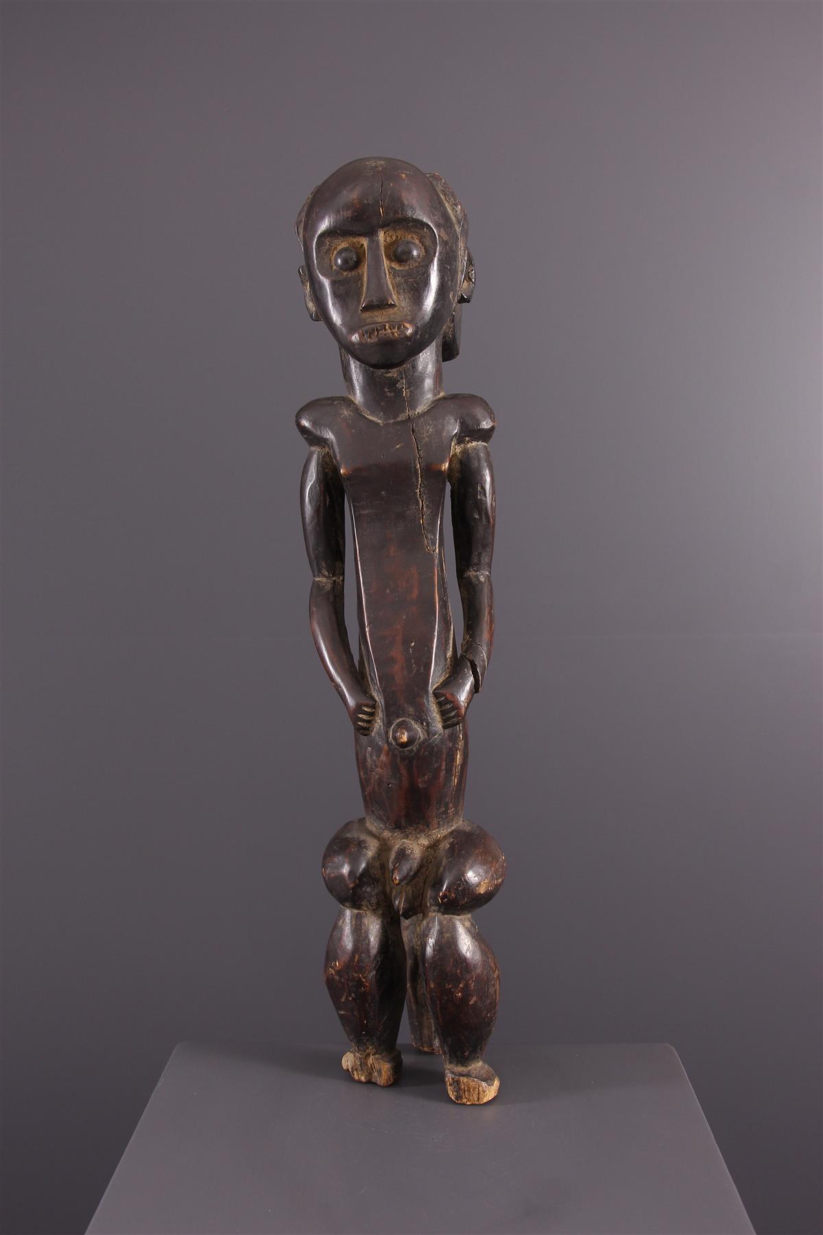Figure D'ancêtre Tribale Fang, Statue Africaine En Bois Sculpté Main