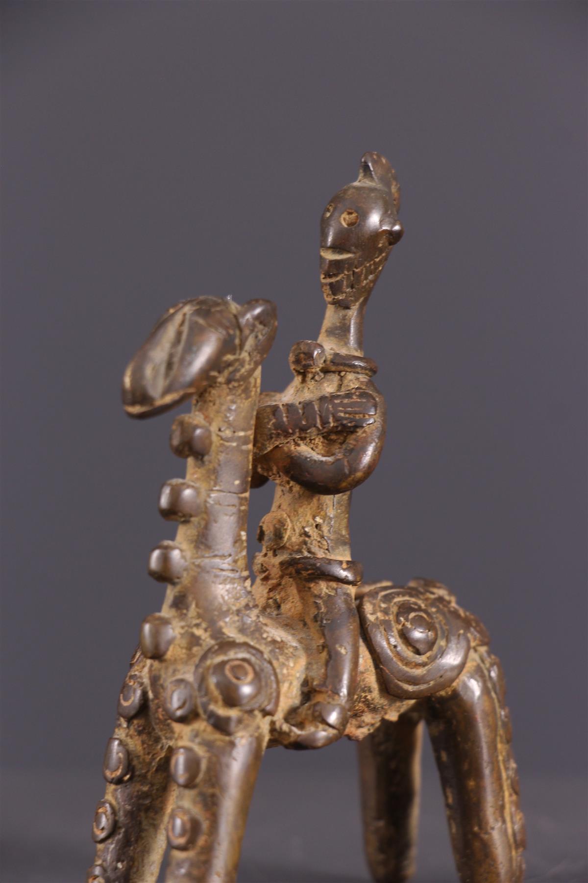 Grand étrier De Cheval Antique - Bronze Fait Main - Mali 18ème Siècle