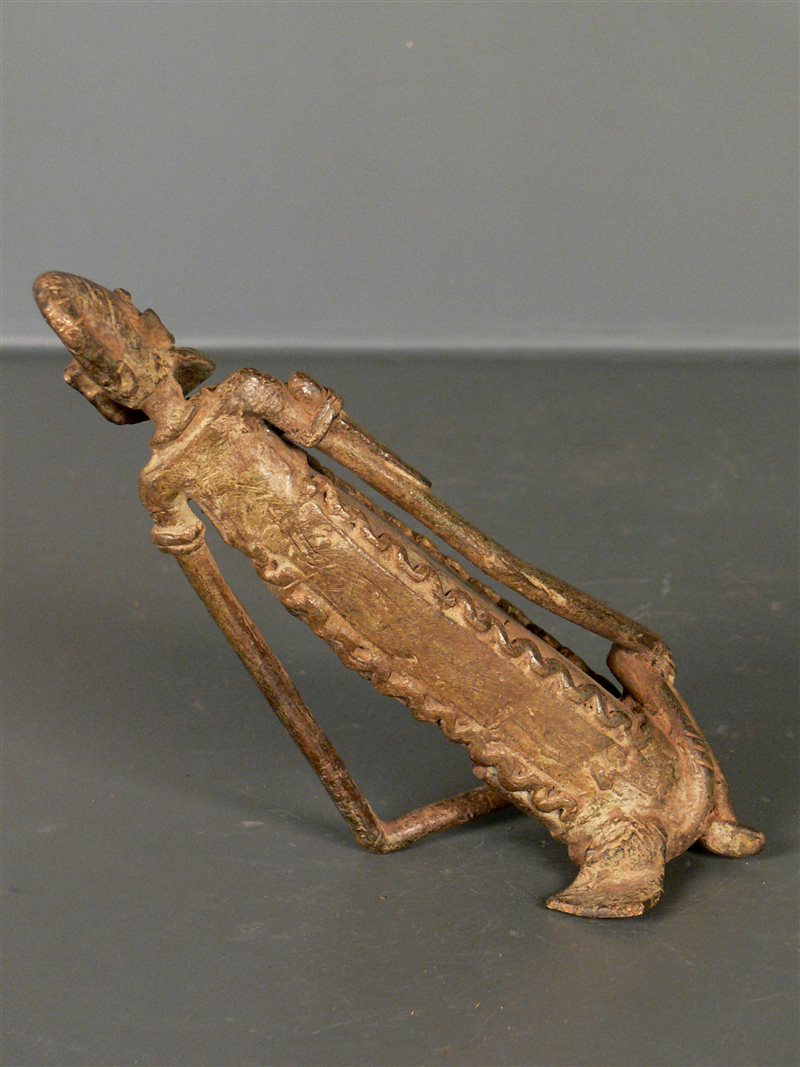 Statue Africaine FANG En Bois Sculpté Main - Art Tribal CANG - 29.6 Cm
