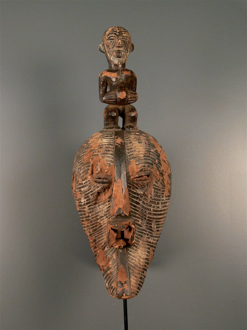 Janus Mask Songye Kifwebe Janus Mask (3502) - African mask, tribal art, primitive art
