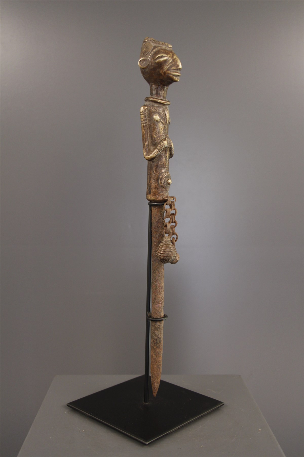 Sceptre rituel Edan Oshugbo Yoruba (5965) - Sceptres Yoruba - Art africain