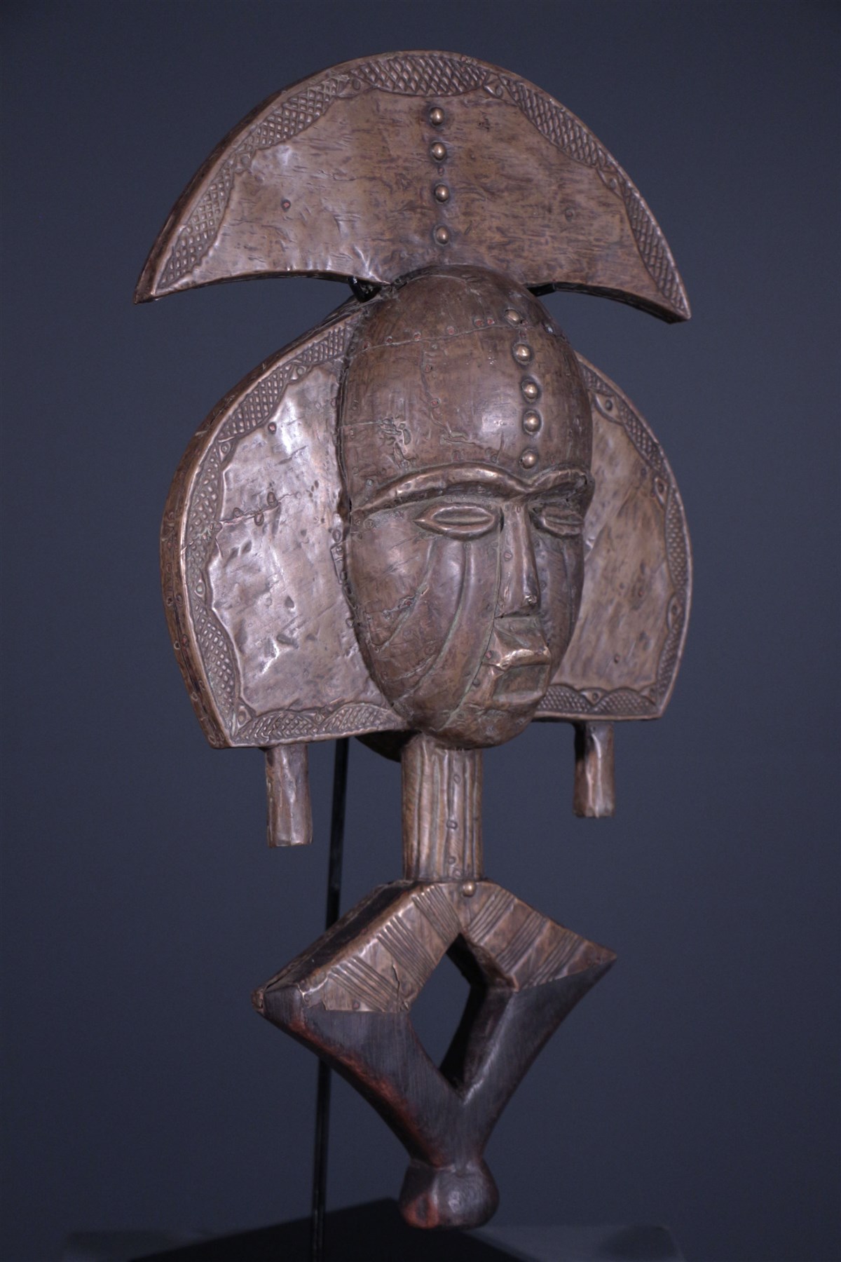 Statuette Africaine Bakota - Reliquaire Original En Bois - Art Tribal Du Gabon